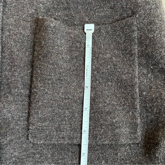 100% Merino Wool Belted Deane & White Casual Buttoned Down Tie Sweater Cardigan - Picture 8 of 10